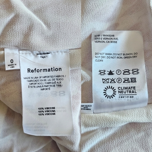 New Reformation Alisa Heart Print Midi Dress NWT Size 0 - Picture 14 of 16